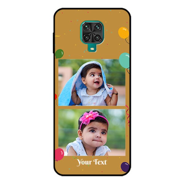 Redmi Note 9 Pro Max Personalized Glass Phone Case  - Image Holder with Birthday Celebrations Design