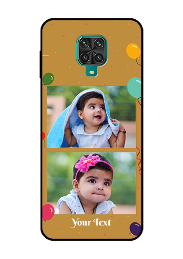 Redmi Note 9 Pro Max Personalized Glass Phone Case  - Image Holder with Birthday Celebrations Design