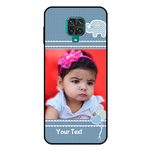 Redmi Note 9 Pro Max Photo Printing on Glass Case  - with Kids Pattern Design