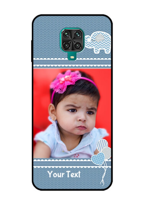 Redmi Note 9 Pro Max Photo Printing on Glass Case  - with Kids Pattern Design