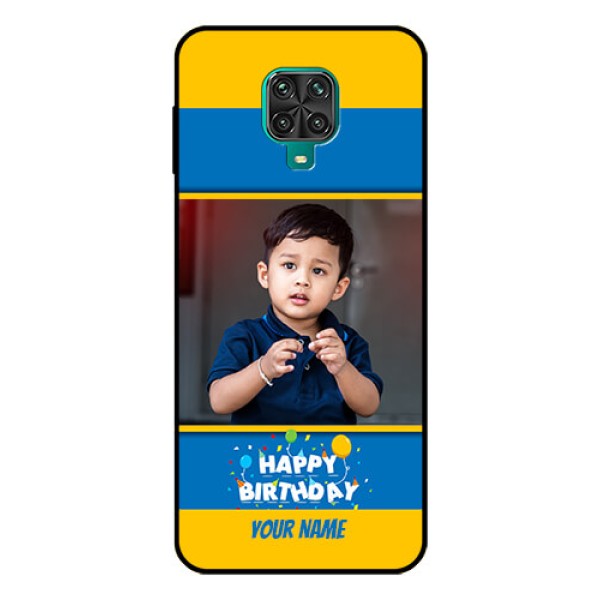 Redmi Note 9 Pro Max Custom Glass Mobile Case  - Birthday Wishes Design