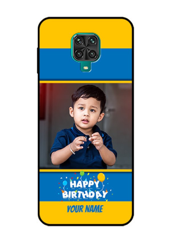 Redmi Note 9 Pro Max Custom Glass Mobile Case  - Birthday Wishes Design