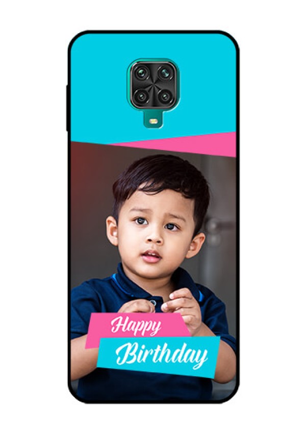 Redmi Note 9 Pro Max Personalized Glass Phone Case  - Image Holder with 2 Color Design
