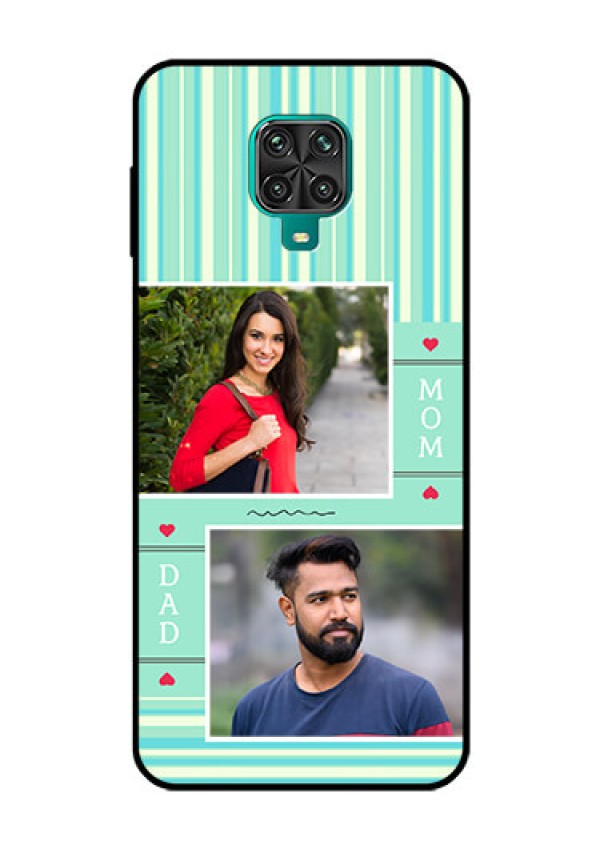 Redmi Note 9 Pro Max Custom Glass Phone Case  - Mom & Dad Pic Design
