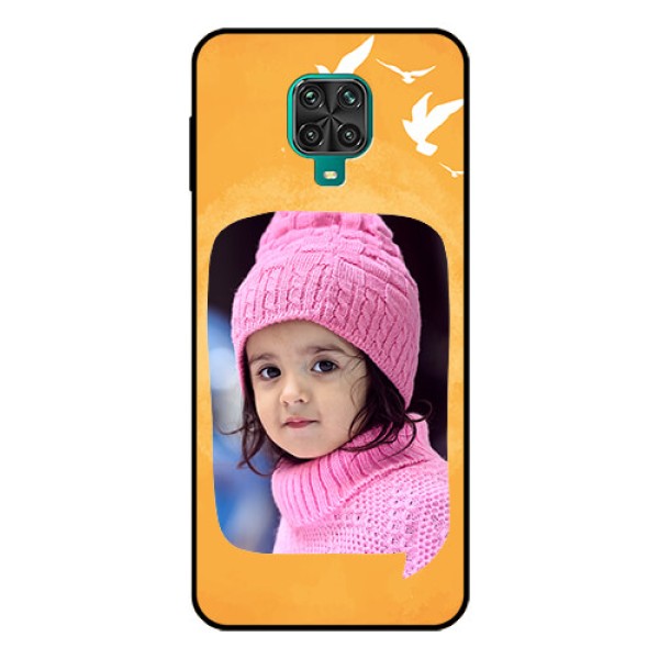 Redmi Note 9 Pro Max Personalized Glass Phone Case - Water Color Design with Bird Icons Redmi Note 9 Pro Max Personalized Glass Phone Case - Water Color Design with Bird Icons