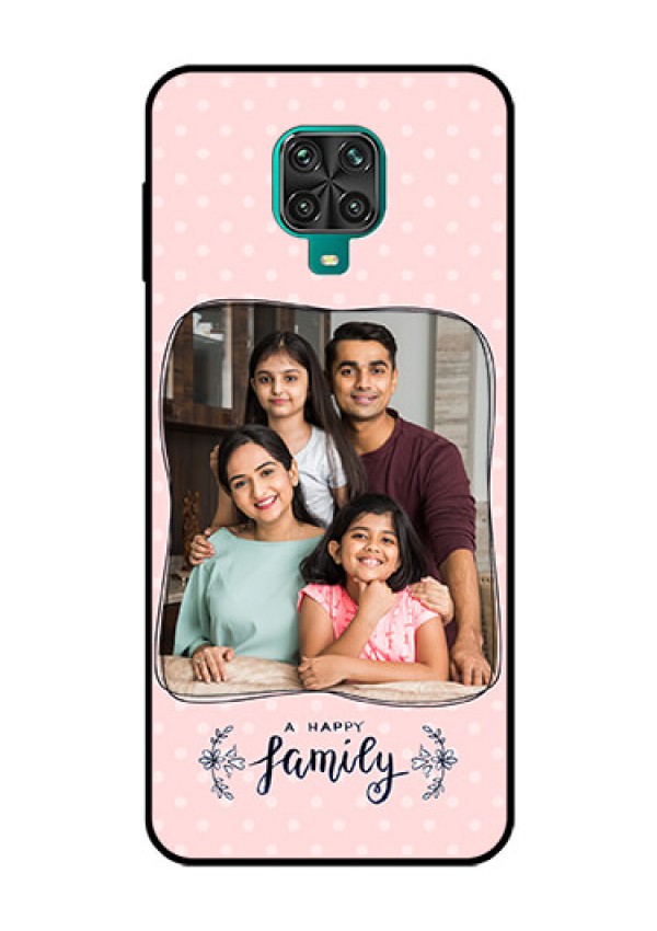 Redmi Note 9 Pro Max Custom Glass Phone Case  - Family with Dots Design