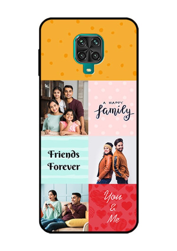 Redmi Note 9 Pro Max Personalized Glass Phone Case  - Images with Quotes Design