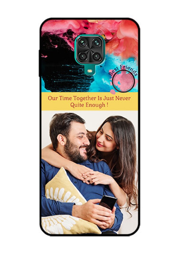 Redmi Note 9 Pro Max Custom Glass Mobile Case  - Quote with Acrylic Painting Design