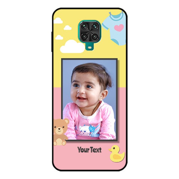 Redmi Note 9 Pro Max Photo Printing on Glass Case - Kids 2 Color Design Redmi Note 9 Pro Max Photo Printing on Glass Case - Kids 2 Color Design