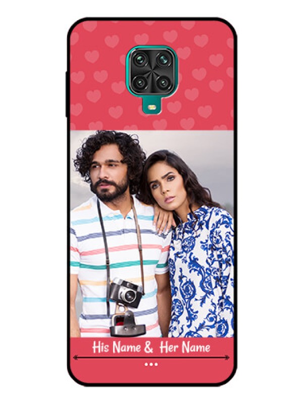 Custom Redmi Note 9 Pro Max Photo Printing on Glass Case  - Simple Love Design
