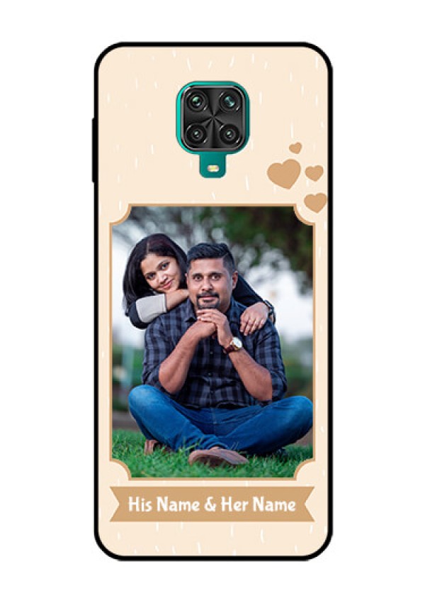 Redmi Note 9 Pro Max Custom Glass Phone Case  - with confetti love design 