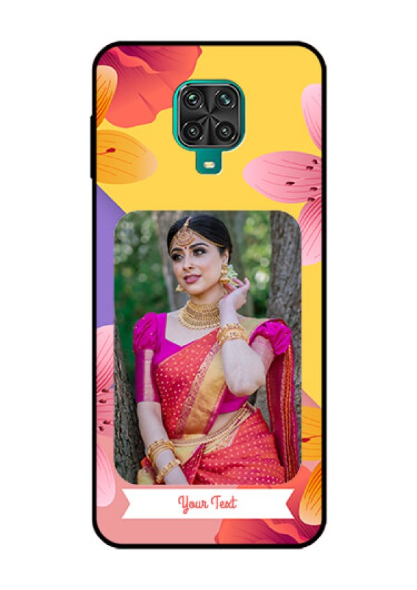 Redmi Note 9 Pro Max Custom Glass Mobile Case  - 3 Image With Vintage Floral Design