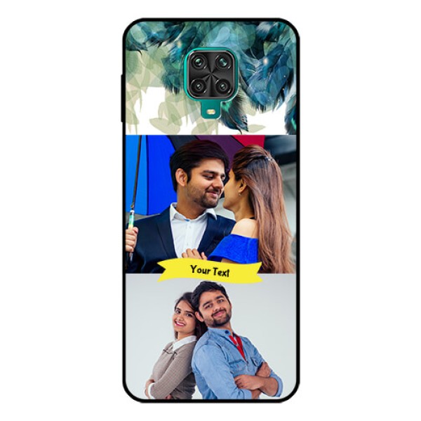Redmi Note 9 Pro Max Personalized Glass Phone Case - Image with Boho Peacock Feather Design Redmi Note 9 Pro Max Personalized Glass Phone Case - Image with Boho Peacock Feather Design