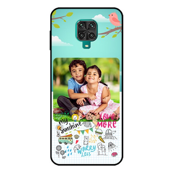 Redmi Note 9 Pro Max Photo Printing on Glass Case  - Doodle love Design