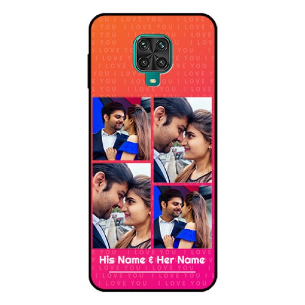 Redmi Note 9 Pro Max Custom Glass Phone Case  - I Love You Pink Design