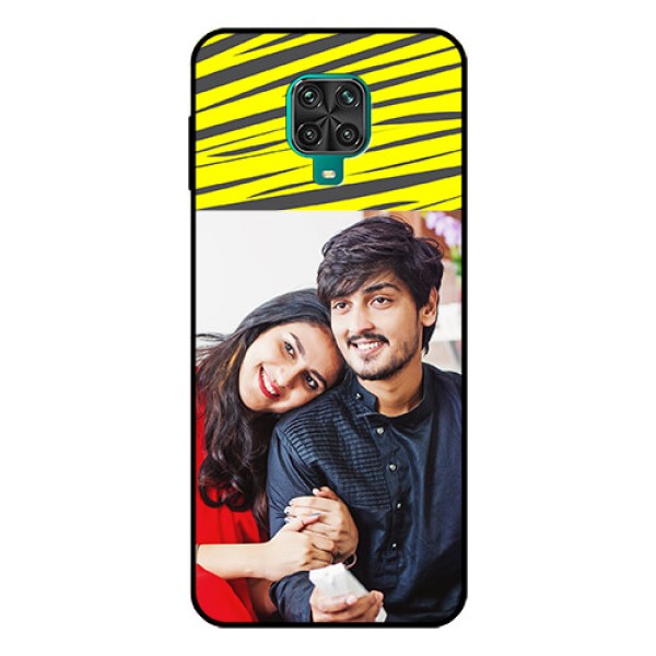 Redmi Note 9 Pro Max Photo Printing on Glass Case  - Yellow Abstract Design