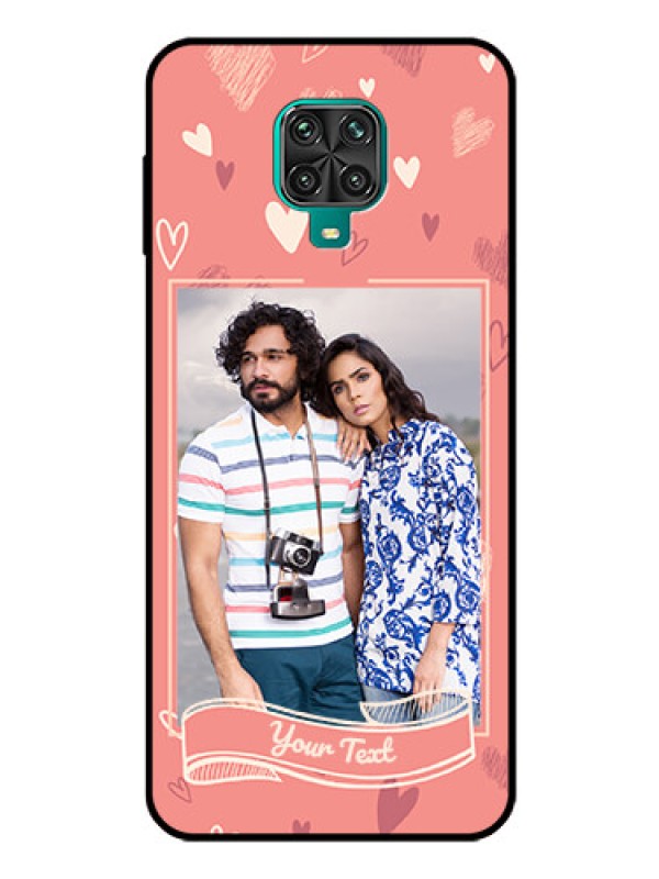 Custom Redmi Note 9 Pro Max Custom Glass Phone Case  - Love doodle art Design