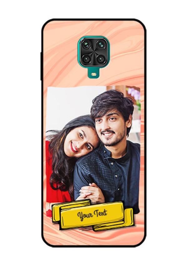 Redmi Note 9 Pro Max Personalized Glass Phone Case  - Marble Texture Design