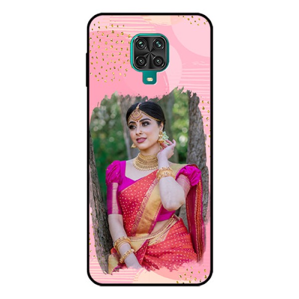 Redmi Note 9 Pro Max Personalized Glass Phone Case - Gold Glitter Splash Design Redmi Note 9 Pro Max Personalized Glass Phone Case - Gold Glitter Splash Design