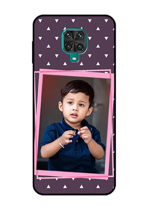 Redmi Note 9 Pro Max Custom Glass Mobile Case  - Triangle Pattern Dotted Design