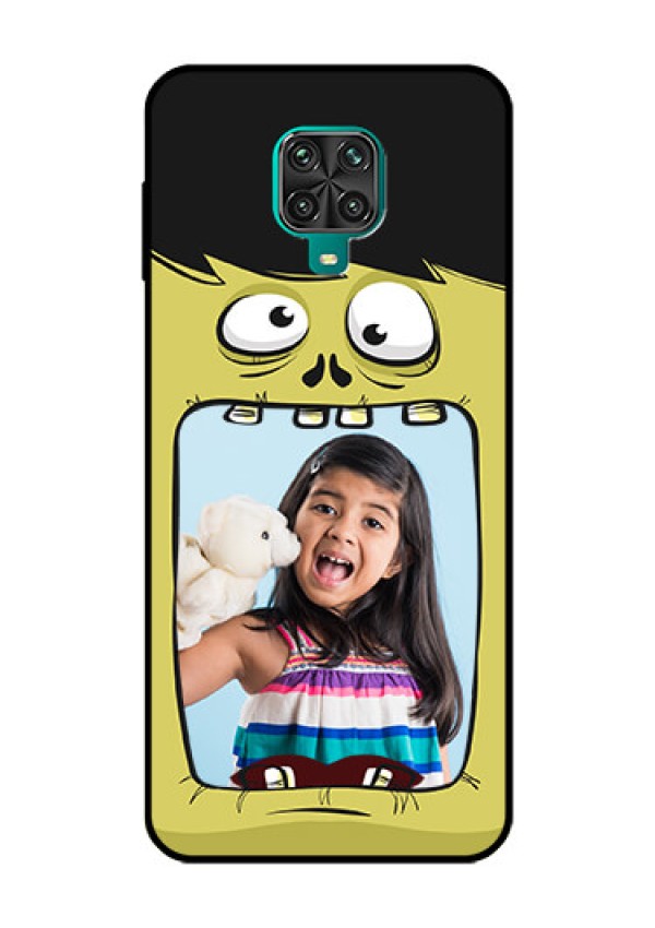 Redmi Note 9 Pro Max Personalized Glass Phone Case  - Cartoon monster back case Design