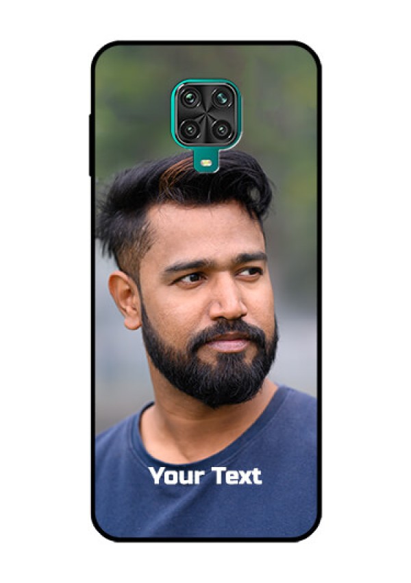 Redmi Note 9 Pro Max Glass Mobile Cover: Photo with Text
