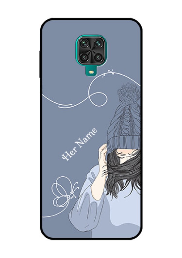Xiaomi Redmi Note 9 Pro Max Custom Glass Mobile Case - Girl in winter outfit Design