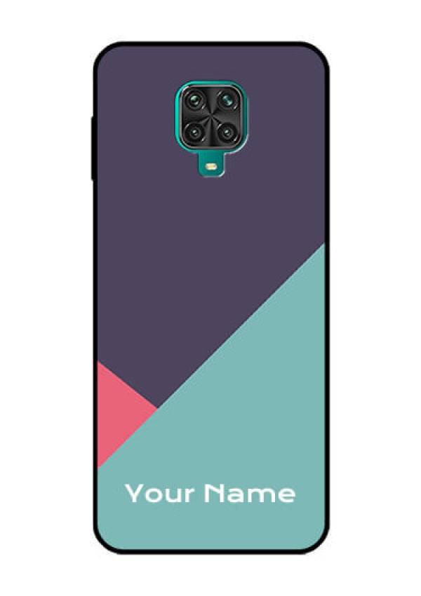 Xiaomi Redmi Note 9 Pro Max Custom Glass Mobile Case - Tri Color abstract Design