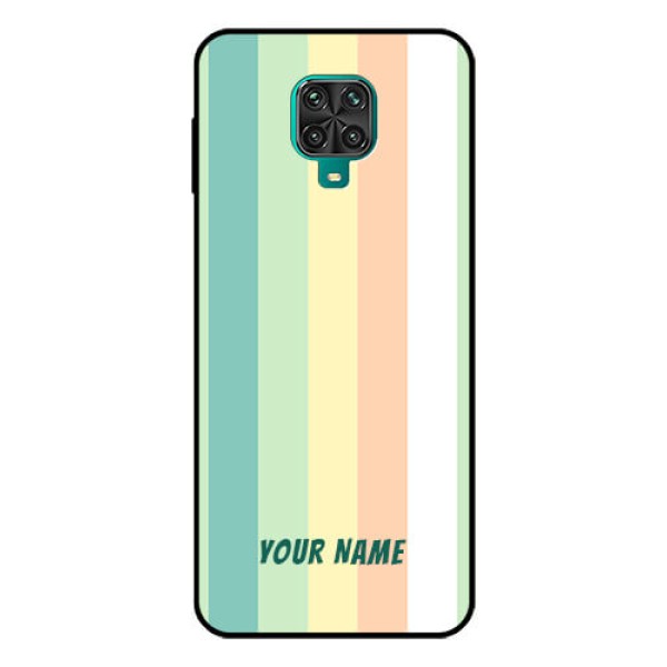 Xiaomi Redmi Note 9 Pro Max Photo Printing on Glass Case - Multi-colour Stripes Design