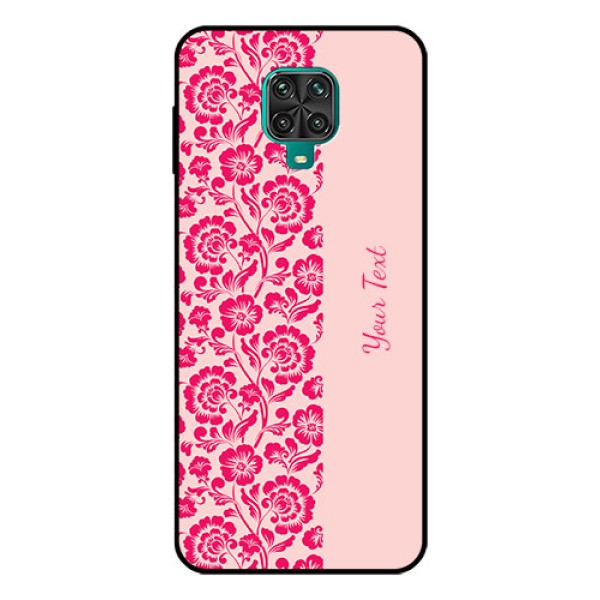 Xiaomi Redmi Note 9 Pro Max Custom Glass Phone Case - Attractive Floral Pattern Design