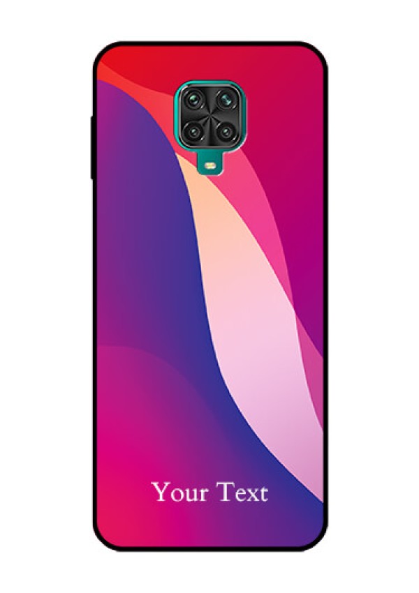 Xiaomi Redmi Note 9 Pro Max Personalized Glass Phone Case - Digital abstract Overlap Design