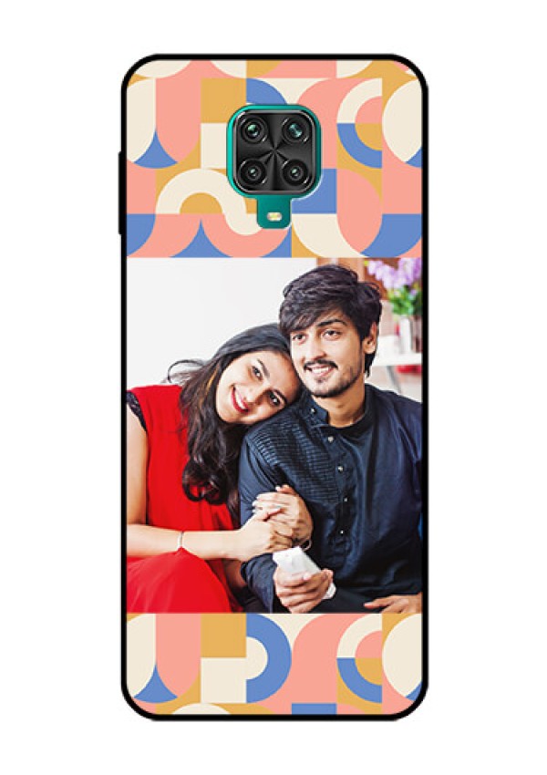 Xiaomi Redmi Note 9 Pro Max Photo Printing on Glass Case - Semi-circle Maze Pattern Design