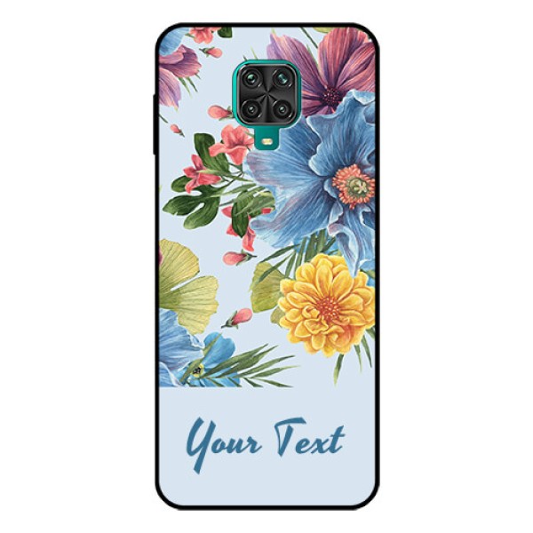 Xiaomi Redmi Note 9 Pro Max Custom Glass Mobile Case - Stunning Watercolored Flowers Painting Design