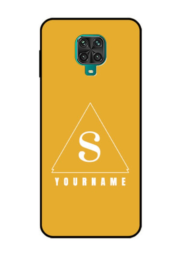 Xiaomi Redmi Note 9 Pro Max Personalized Glass Phone Case - simple triangle Design