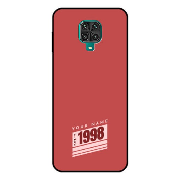 Xiaomi Redmi Note 9 Pro Max Custom Glass Phone Case - Red custom year of birth Design