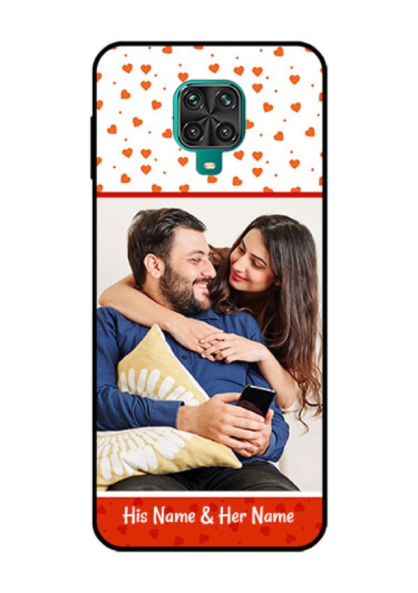 Redmi Note 9 Pro Custom Glass Phone Case  - Orange Love Symbol Design