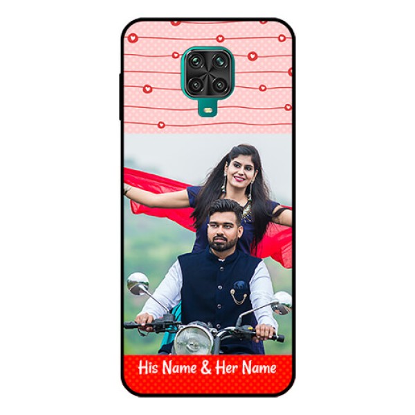 Redmi Note 9 Pro Personalized Glass Phone Case - Red Pattern Case Design Redmi Note 9 Pro Personalized Glass Phone Case - Red Pattern Case Design