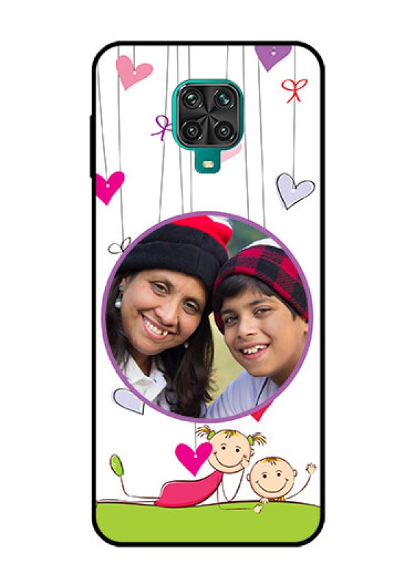 Redmi Note 9 Pro Photo Printing on Glass Case  - Cute Kids Phone Case Design