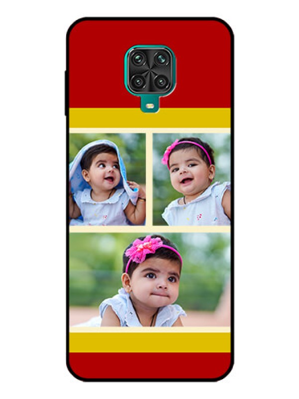 Custom Redmi Note 9 Pro Custom Glass Mobile Case  - Multiple Pic Upload Design