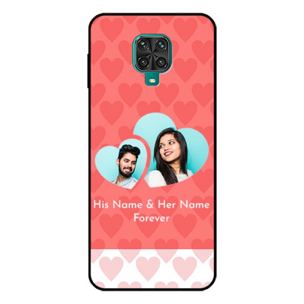 Redmi Note 9 Pro Personalized Glass Phone Case  - Couple Pic Upload Design