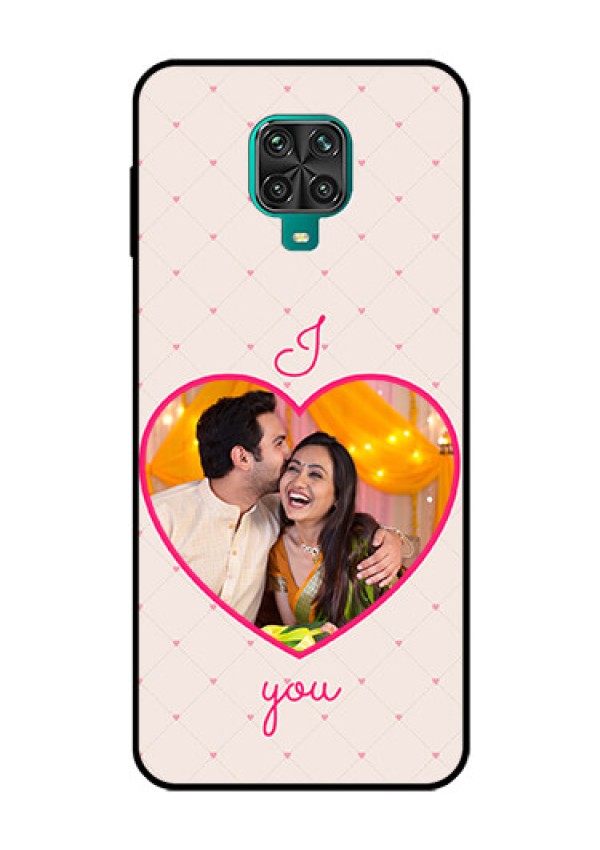 Redmi Note 9 Pro Custom Glass Mobile Case  - Heart Shape Design