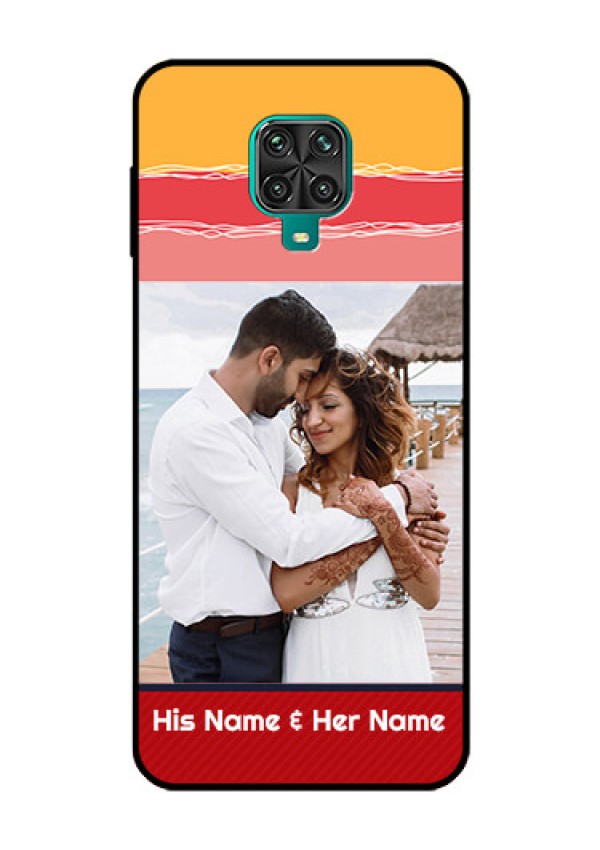 Redmi Note 9 Pro Custom Glass Mobile Case  - Colorful Case Design