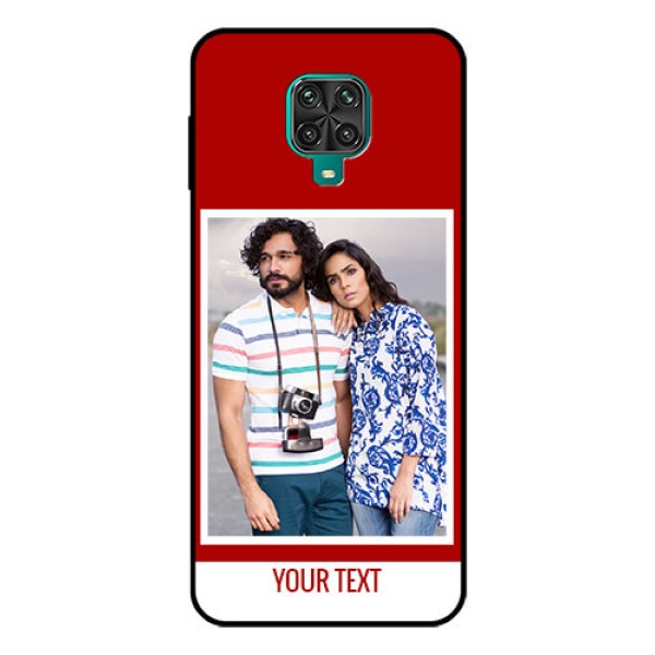 Redmi Note 9 Pro Personalized Glass Phone Case - Simple Red Color Design Redmi Note 9 Pro Personalized Glass Phone Case - Simple Red Color Design