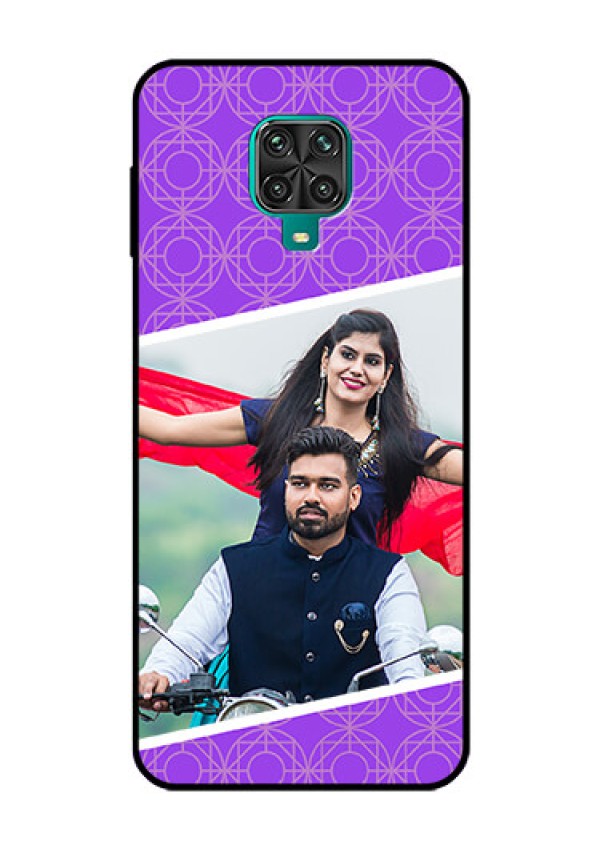Redmi Note 9 Pro Custom Glass Phone Case  - Violet Pattern Design