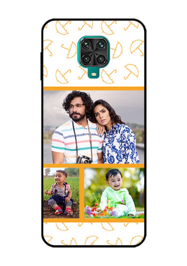 Redmi Note 9 Pro Custom Glass Mobile Case  - Yellow Pattern Design