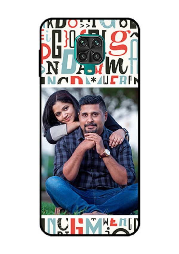 Redmi Note 9 Pro Personalized Glass Phone Case  - Alphabet Design