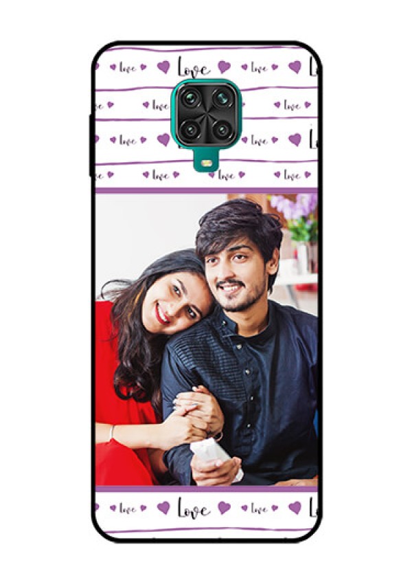 Redmi Note 9 Pro Custom Glass Mobile Case  - Couples Heart Design