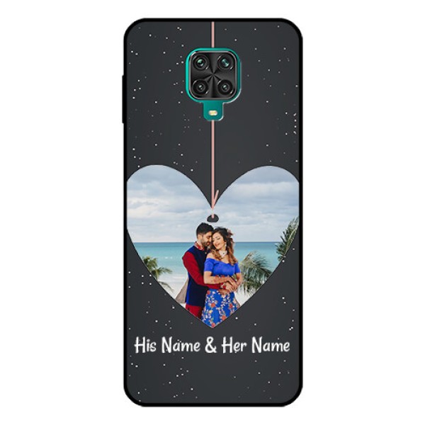 Redmi Note 9 Pro Custom Glass Phone Case - Hanging Heart Design Redmi Note 9 Pro Custom Glass Phone Case - Hanging Heart Design