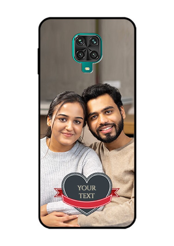 Redmi Note 9 Pro Custom Glass Phone Case  - Just Married Couple Design
