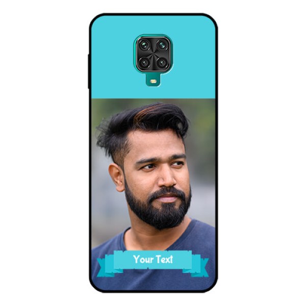 Redmi Note 9 Pro Personalized Glass Phone Case - Simple Blue Color Design Redmi Note 9 Pro Personalized Glass Phone Case - Simple Blue Color Design